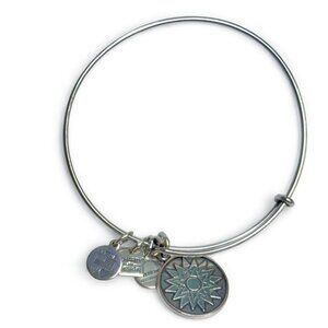 Sunburst Energy Charity Silver Tone Charm Bracelet by Alex and Ani 2014